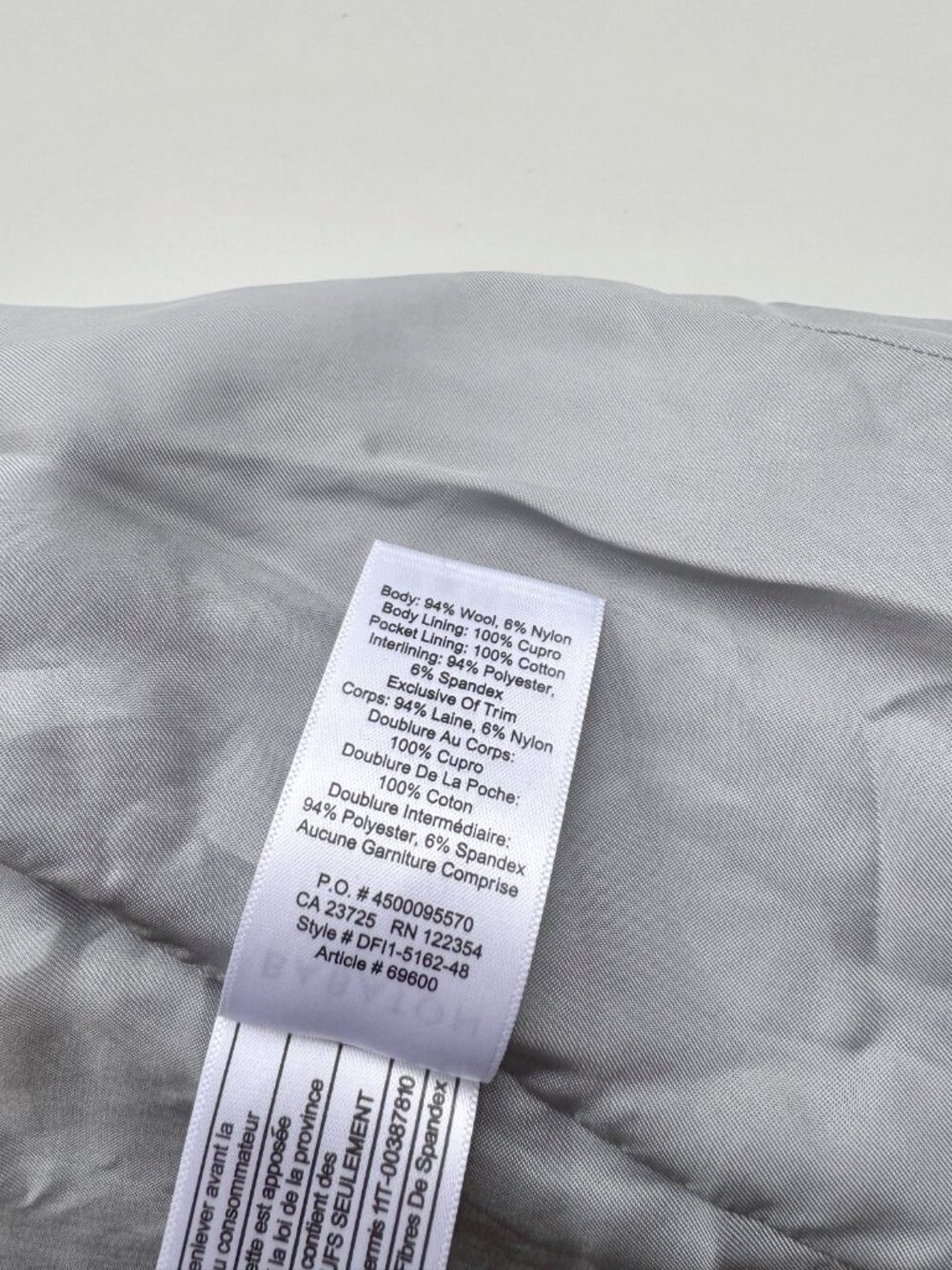 Aritzia BABATON Connor Heather Light Grey Virgin Wool Belted Wrap Coat, Size M - Picture 12 of 16